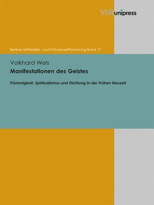 cover image of Manifestationen des Geistes